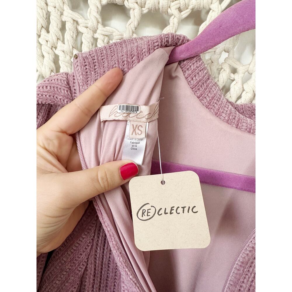 Anthropologie X Hutch Puff-Sleeved Knit Chenille Midi Dress Pink Size XS - Picture 5 of 6